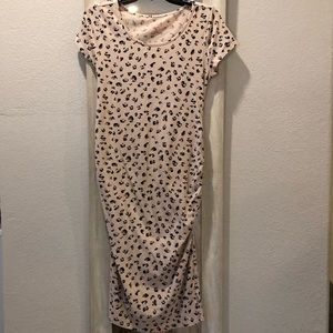 Cheetah print maternity dress